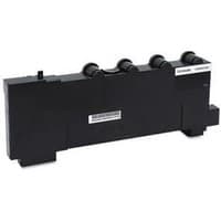 Black rectangular Lexmark C792X77G waste toner bottle with multiple circular connectors on top.