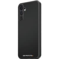 Black PanzerGlass HardCase with D3O for Samsung Galaxy A15, sleek design, camera cutout, D3O protection logo at bottom.
