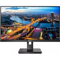 Philips B Line 242B1/00 monitor, 23.8", black frame, cityscape on screen, rectangular stand.