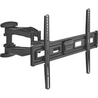 Black ProperAV swing arm TV bracket for 37-70" screens, VESA 600x400, with adjustable arms and sturdy wall mount.