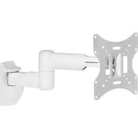 White ProperAV swing arm TV wall bracket with tilt feature, VESA max 200x200, suitable for 23-46 inch screens.