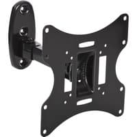 Black ProperAV TV wall bracket with swing arm, tilt feature, and VESA 200x200 compatibility for 23-46 inch screens.