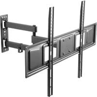 Black ProperAV TV wall bracket with heavy-duty swing arm, VESA mount, fits 37"-70" TVs, adjustable and sturdy design.