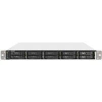 QNAP TS-h1090FU NAS Rack 1U, silver and black, 10 drive bays, EPYC 7302P, 128GB DDR4, QuTS hero OS.
