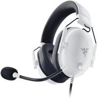 Razer Blackshark V2 X headset, wired, black and white headband with cushioned ear cups and adjustable microphone.
