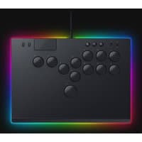Black Razer Kitsune controller with 12 buttons, touchpad, and RGB lighting for PC, PlayStation 5.