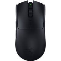 Black Razer Viper V3 HyperSpeed wireless gaming mouse, right-hand design, with green LED indicator and sleek matte finish.