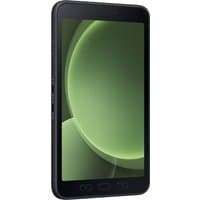 Green Samsung Galaxy Tab Active5 with 8" display, rugged design, side buttons, and black bezel.