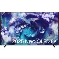 85" Samsung QN900F 8K Neo QLED TV with thin black bezel, vibrant oceanic display, and Vision AI Smart features.