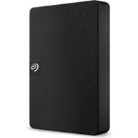 Black Seagate Expansion 2TB external hard drive with textured surface and USB Type-A 3.2 Gen 1 port.