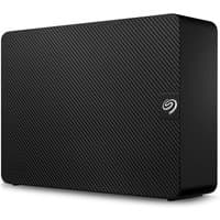 Black Seagate Expansion 8TB external hard drive with textured surface and Seagate logo on the front.