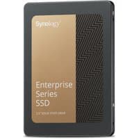 Black Synology SAT5210 7TB 2.5" SSD with gold label and zigzag pattern, featuring Serial ATA III interface.