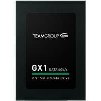 Black Team Group GX1 480GB 2.5" SATA III solid state drive with white text and green accent on label.