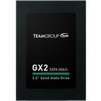 Black Team Group GX2 256 GB 2.5" SATA III solid state drive with white and green text on label.