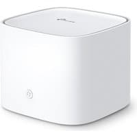 White TP-Link AX3000 mesh WiFi system with rounded edges and subtle logo on top.