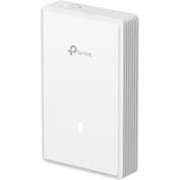 White TP-Link EAP725-Wall access point with PoE, vertical rectangular design, TP-Link logo on front.