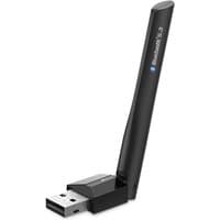 Black TP-Link UB500 Plus Bluetooth adapter with USB connector and slim vertical antenna.