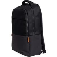 Black Trust Lisboa 16" backpack with dual compartments, padded straps, and brown zipper pulls.