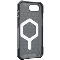 Gray Urban Armor Gear phone case with hexagonal pattern and white logo, designed for 6.1-inch devices.