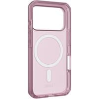 Lilac Urban Armor Gear phone case, transparent with reinforced edges and circular design on the back for 6.3" devices.