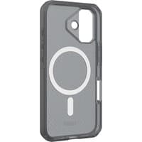 Gray Urban Armor Gear phone case with rugged edges and circular design, fits 6.3" devices.