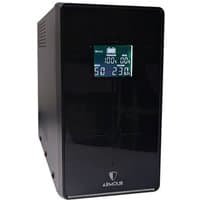 Black VIDA Armour 1500VA UPS with digital display, 6 AC outlets, and sleek rectangular design.