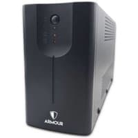 Black VIDA Armour 850VA UPS with LED indicators, two AC outlets, and a sleek, vented design.