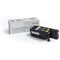 Xerox yellow toner cartridge for Phaser 6020/6022, WorkCentre 6025/6027, black casing, next to branded box.