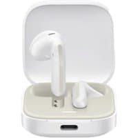 White Xiaomi Redmi Buds 6 Active TWS in-ear headset with sleek charging case and USB-C port.