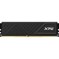 Black XPG GAMMIX D35 memory module, 16 GB DDR4, with textured diagonal lines and XPG logo on the heatsink.