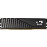 Black XPG LANCER BLADE DDR5 memory module with diagonal stripe design and white logo on the right side.