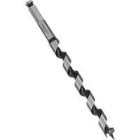 Bosch 18 × 170mm wood auger drill bit with spiral flutes and hex shank, designed for efficient wood drilling.