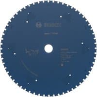 Blue Bosch circular saw blade with 60 teeth and central hole, designed for steel cutting.