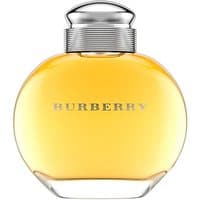 Round Burberry For Women Eau de Parfum bottle, 100ML, with silver cap and amber liquid.