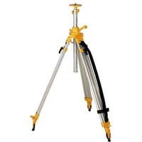 Yellow and silver DEWALT DE0735 Laser Tripod with adjustable legs and black accents.