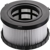 Black and white cylindrical M-Class filter with pleated paper design for Dewalt DCV5861XJ vacuum.
