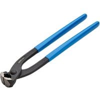 Draper Expert 280mm Concreters Nippers with black jaws and long blue handles.