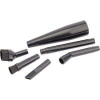 Draper Mini Cleaning Kit for WDV10 with black plastic nozzles, brushes, and extension tubes.