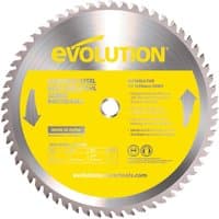 Evolution 90TBLADE circular saw blade, 355mm, 90 teeth, stainless steel, yellow center with brand logo and text.