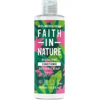 Faith in Nature Dragon Fruit Conditioner 400ml, clear bottle with pink and green leaf design, white cap.