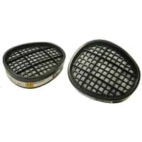 "Black Scan Twin Half Mask A1 Refills with grid pattern and oval shape by Bailey"