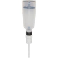 Sealey ADB07S AdBlue® funnel, transparent with black cap, straight design, and long spout for easy vehicle refilling.