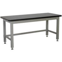 Sealey API1800 workbench, steel industrial design, 1.8m length, grey frame, black top, adjustable feet.