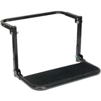 Black Sealey folding wheel step with rectangular platform and sturdy metal frame.