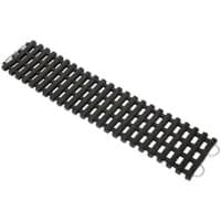 Black Sealey VTR02 vehicle track, 800mm long, with interlocking slats and metal loops on each end.