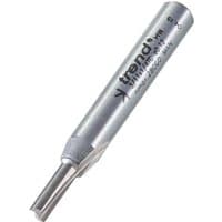 Silver Trend two flute straight cutter, 3.4 x 11mm, with engraved branding and smooth cylindrical shank.