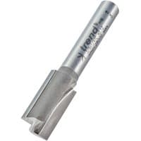 Silver Trend two flute straight cutter with cylindrical shank and engraved branding.