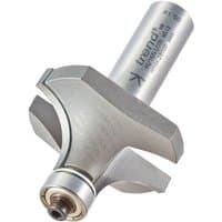Trend Ovolo router bit with 1/2" shank, silver body, and curved cutting edges.