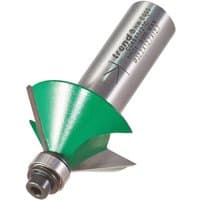Trend C049X1/2TC 45° Self Guided Chamfer, silver body, green cutting edges, cylindrical shank.