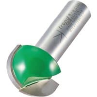 Trend C058X1/2TC Radius Cutter with silver cylindrical shank and green cutting edge.